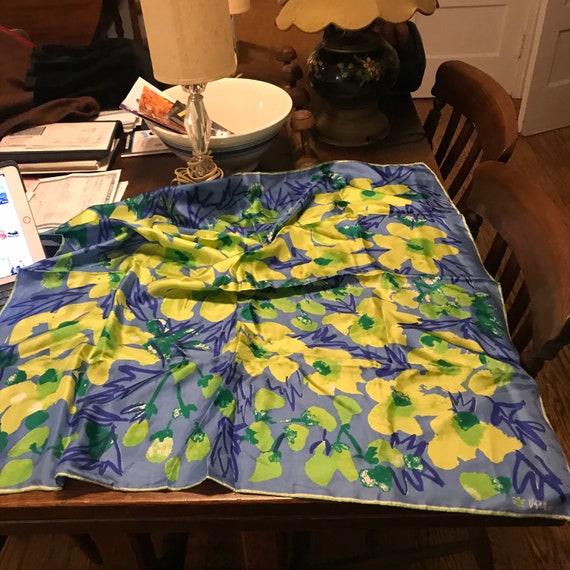 Vintage VERA Scarf VERA Neumann Scarf Square Lime