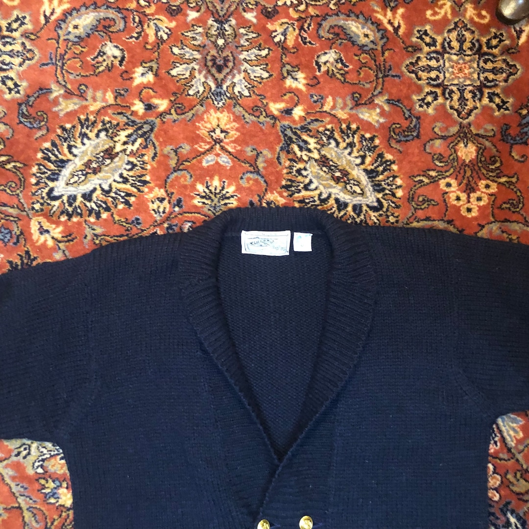 Vintage Donegal Ll Jamie Burns Womans Knit Cardigan Sweater M Blue