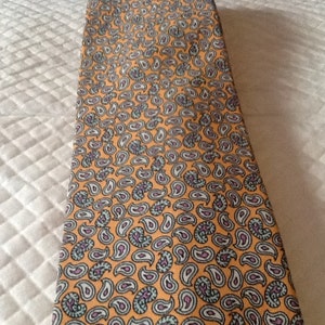 Vintage Polo Tie RALPH LAUREN Tie Silk Tie USA Paisley Tie Orange Blue Purple image 1