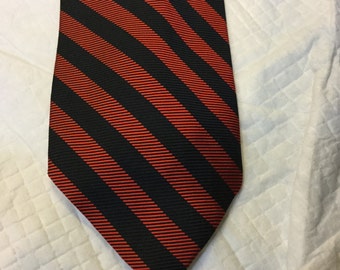 Vintage CERRUTI Tie Silk Tie Diagonal Stripes Red Blue CXIII