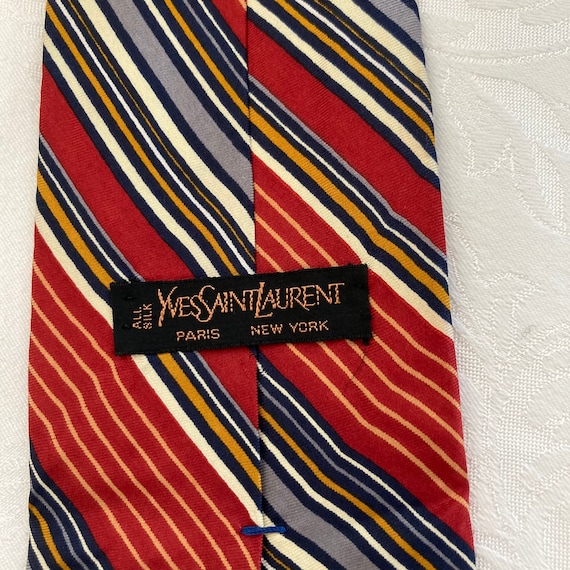 Vintage 100% Silk Yves Saint Laurent Tie YSL (Par… - image 2