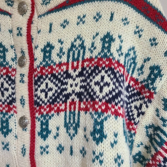 Vintage Women’s L.L. Bean Winter Cardigan Sweater… - image 4
