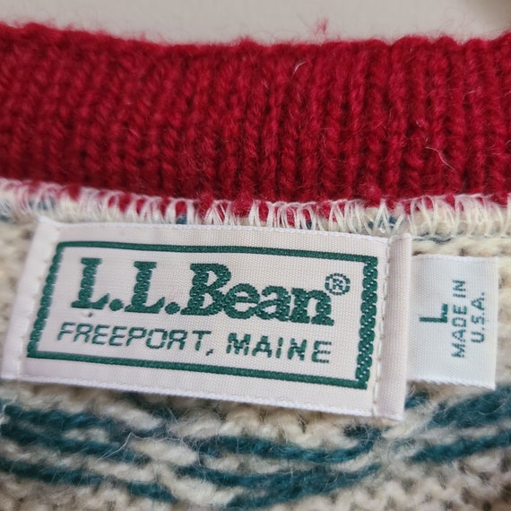 Vintage Women’s L.L. Bean Winter Cardigan Sweater… - image 2