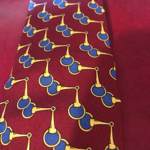 Vintage 100% Silk BROOKS BROTHERS Tie Horse Tack Tie Blue Red Gold USA