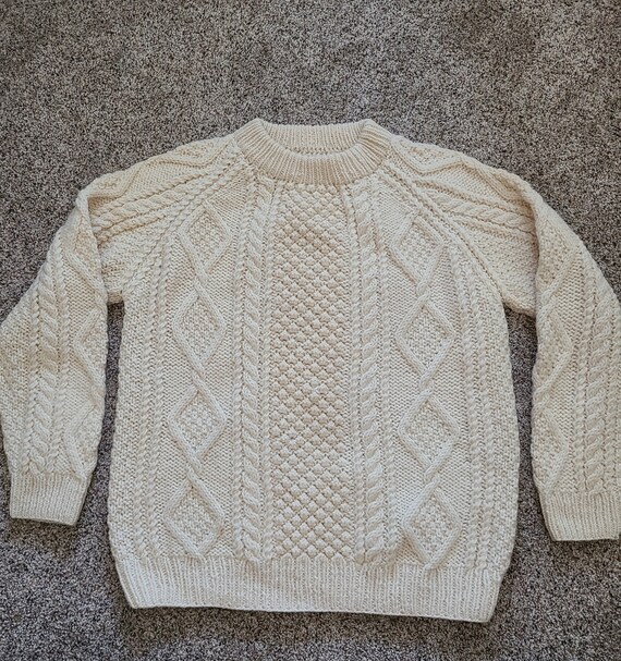 Vintage Women's Sweater Hand Knit Fishermans Cable Knit - Etsy