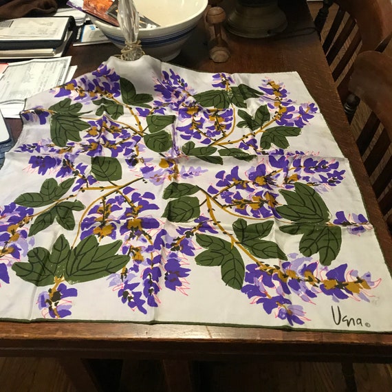 Vintage VERA Scarf VERA Neumann Scarf Purple Green