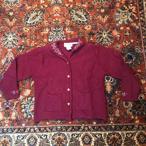 Vintage Jantzen Classics Womans Cardigan Sweater Jacket L  