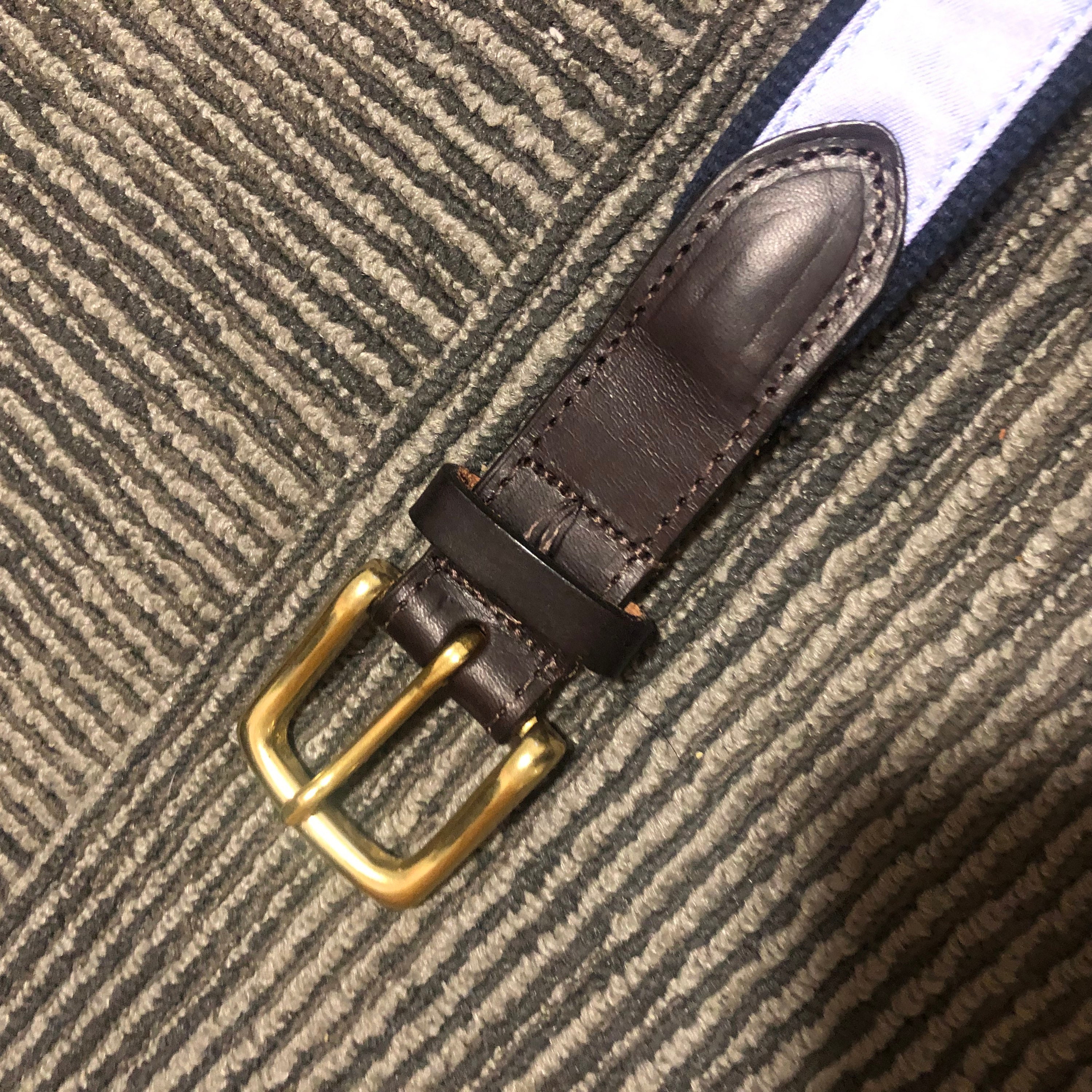 Vintage Vineyard Vines Mens Belt 34 USA Labrador Dogs Brass 