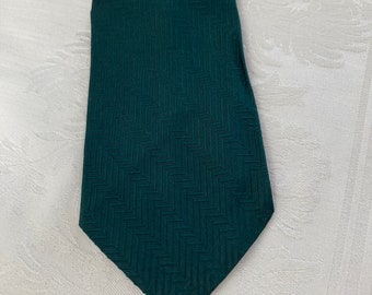 Vintage LANVIN Tie New York Paris for Marshall Field Company Green Silk Tie