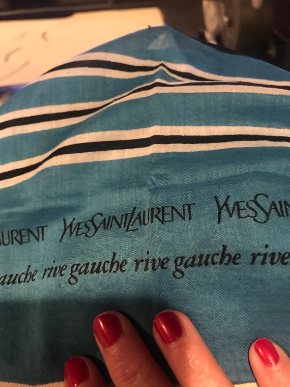 VINTAGE YSL Yves Saint Laurent Rive Gauche Stripe… - image 5