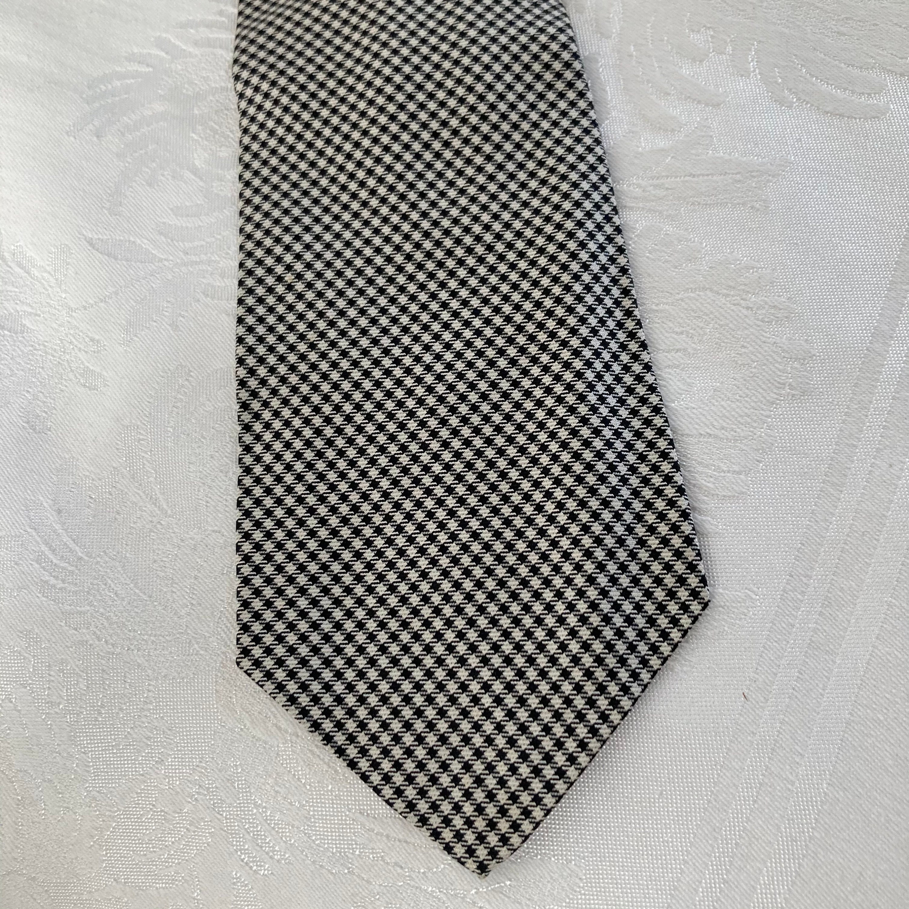 Vintage POLO Ralph Lauren 100% Silk Plaid Tie Handmade in
