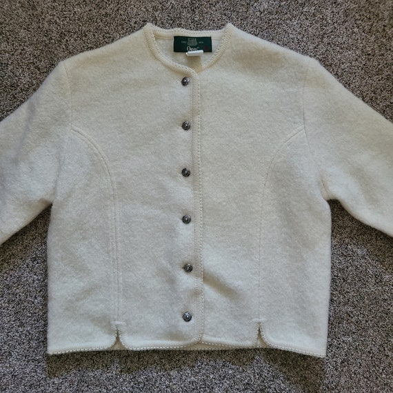 Vintage Women’s Cardigan Sweater Orvis 6 Cream Wo… - image 1