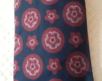 Vintage LANVIN Krawatte PARIS New York Seidenkrawatte für Marshall Fields Blau Rot