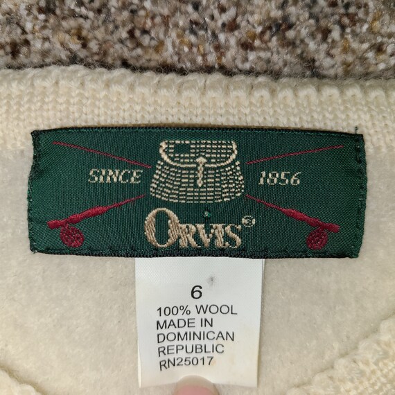 Vintage Women’s Cardigan Sweater Orvis 6 Cream Wo… - image 2