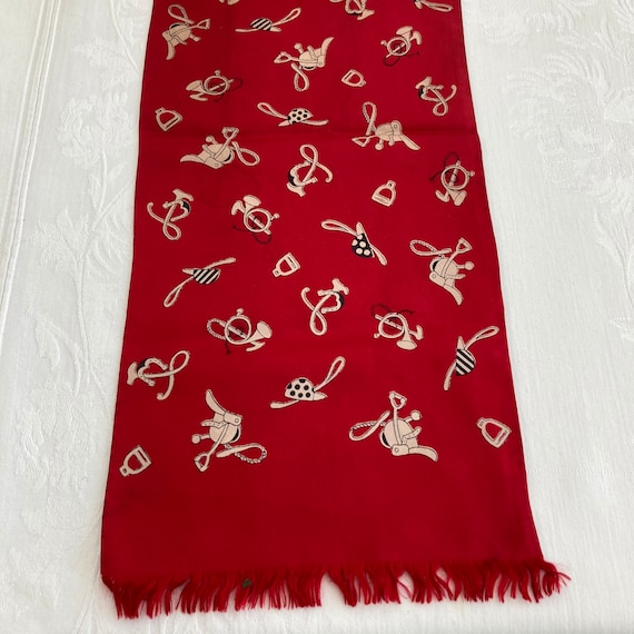小物 2000s horse scarf HERMES Puzzle Scarf 90cm Silk Horse Design by J. Metz
