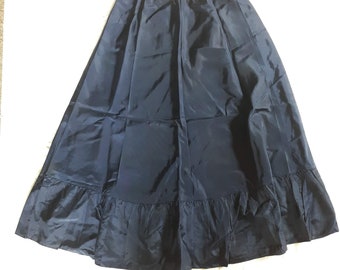 VINTAGE Navy Blauer Kurzer Petticoat Rock Slip S/M