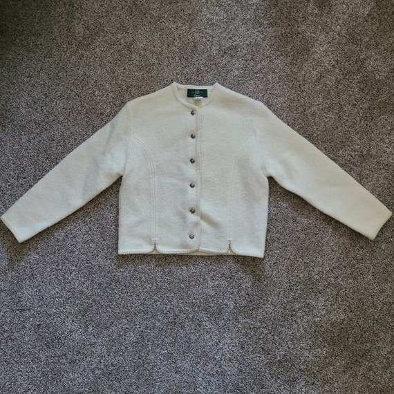 Vintage Women’s Cardigan Sweater Orvis 6 Cream Wo… - image 4