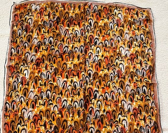 Foulard Carré Vintage En Soie - Metropolitan Museum Of Art - 33x33 Cm - Occasion