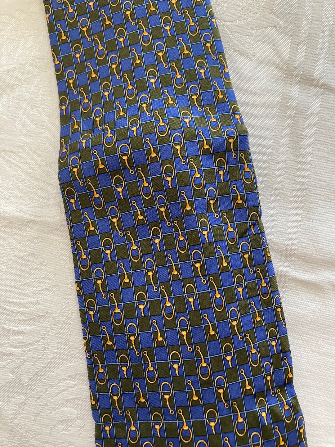 Cravate En Soie Brooks Brothers Makers - Motif Cheval Derby - État Excellent