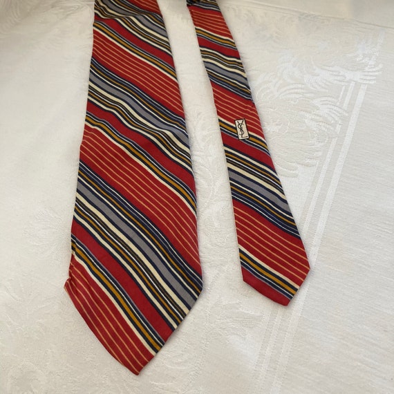 Vintage 100% Silk Yves Saint Laurent Tie YSL (Par… - image 1