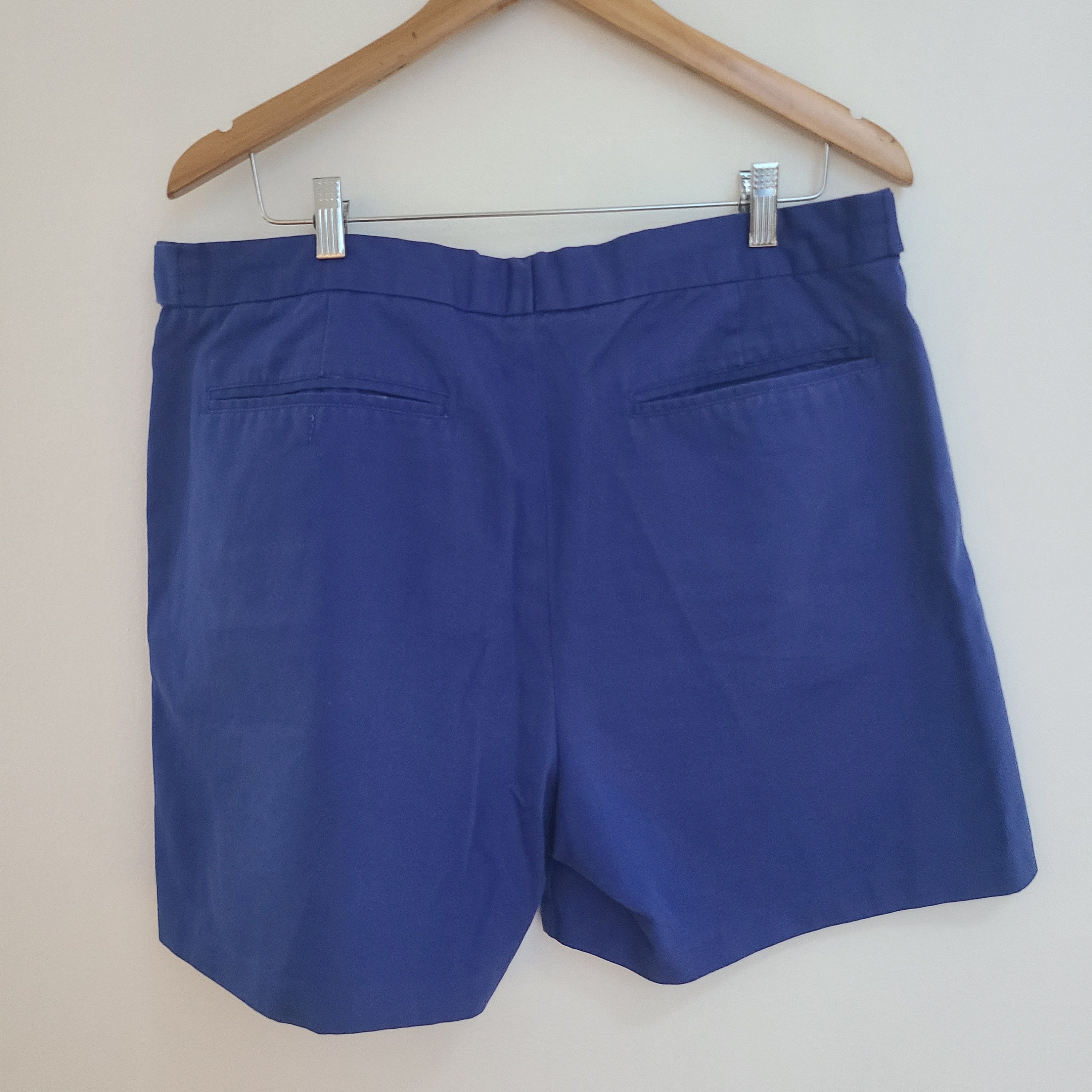 Vintage Unisex Givenchy Blue Pleated Shorts Zipper/button