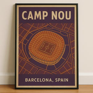 Custom Football Stadium Map Art – Soccer Arena Poster, Minimalist Stadium Print, Personalized Gift for Football Fans, Digital Download