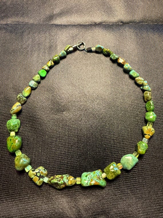 Turquoise stone necklace - image 1