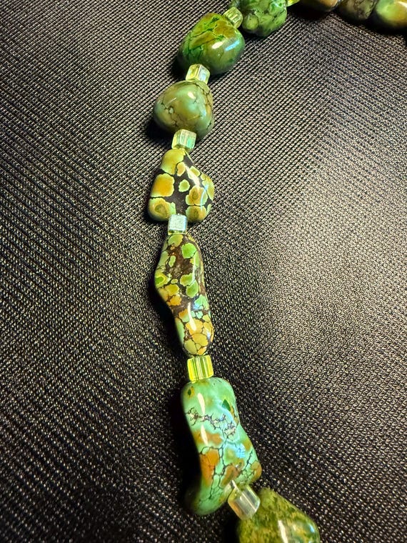 Turquoise stone necklace - image 2