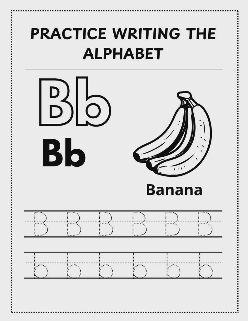 Alphabet Tracing Worksheets A-Z | Preschool & Kindergarten Printable ...