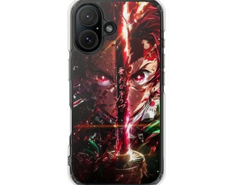 アニメ「鬼滅の刃」フェイススプリットスマホケース | マグネット式クリア耐衝撃ケース