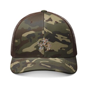 New Handmade Camo  Couture Logo Bling Trucker Hat Camo Bling Hat - Etsy main image 4