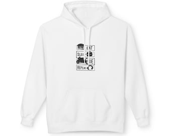 Eat Sleep Code Repeat パーカー | プログラマー向けミニマルデザイン