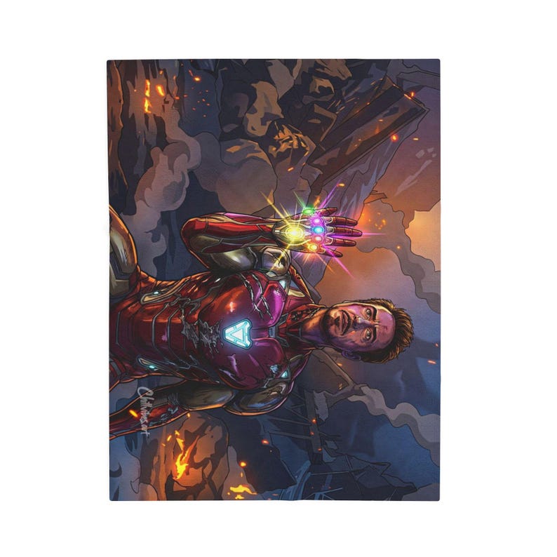 Ironman Plush Blanket | Velveteen Superhero Throw image 4