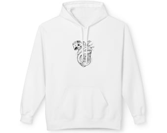 解剖学的心臓と機械的要素を描いたパーカー | テックハートのイラスト