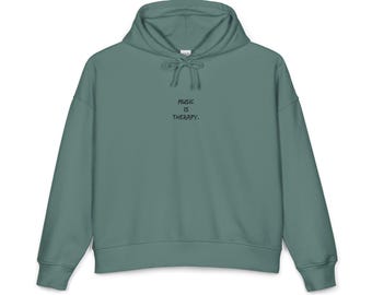 Music is Therapy-hoodie | Hoodie met koptelefoonlogo