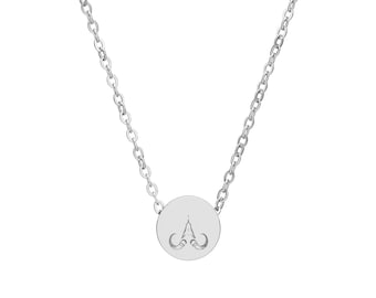 牡羊座のシンボル入りミニサークルネックレス、星座刻印入りペンダント