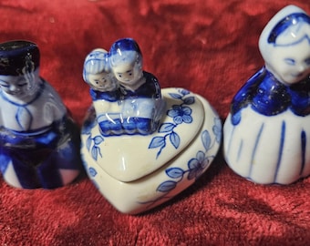 Vintage Delft Blue Keepsakes Dutch Miniatures