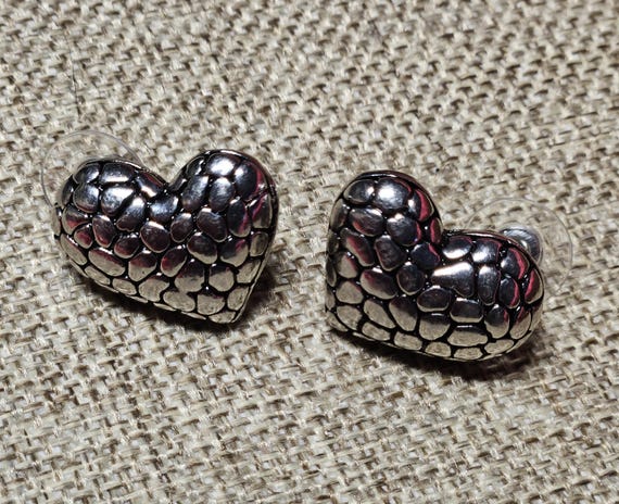 Unique Heart Post Earrings - image 1
