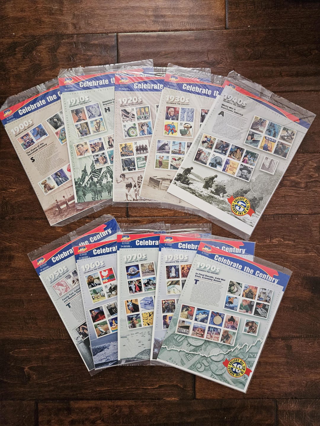 Complete Celebrate the Century 1900–1990 • 10‑sheet USPS Set #3182–3191 ...