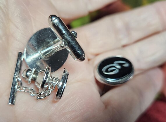 Anson Monogram Initial “E” Vintage Cuff Links, Ti… - image 6