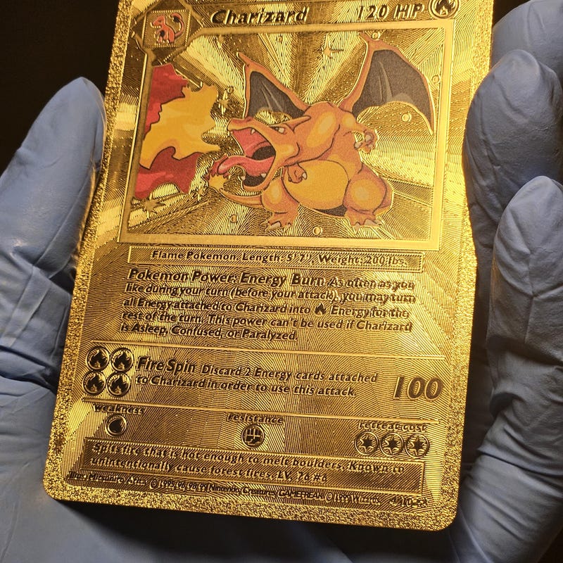 Gold Foil Charizard - Etsy
