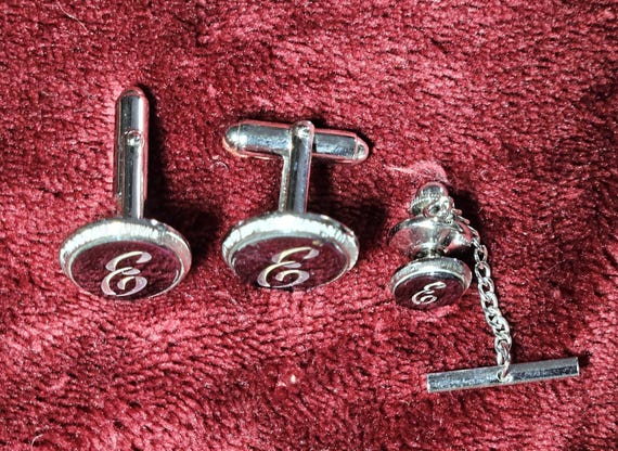 Anson Monogram Initial “E” Vintage Cuff Links, Ti… - image 11