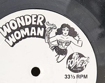 LP de Wonder Woman Power Records de 1976 • Solo disco • Probado • Sin saltos • Cómics clásicos de DC