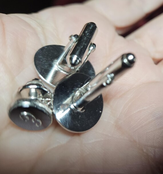 Anson Monogram Initial “E” Vintage Cuff Links, Ti… - image 7