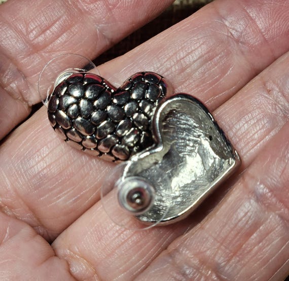 Unique Heart Post Earrings - image 4