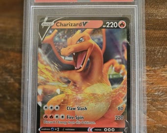 Carta calificada de Pokémon TCG: Charizard – Oscuridad Ardiente 019/189 (PSA 10)