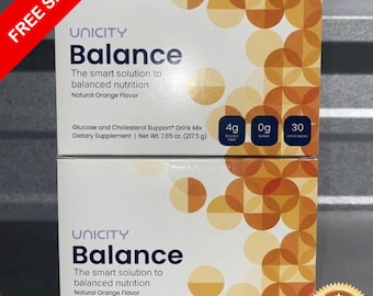 Unicity BALANCE Orange Stick Packs Bundle | 2 Boxes (60 Servings Total) | Daily Drink Mix Powder