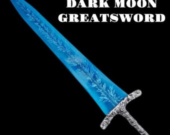 Handgemaakte Elden-ring Replica Dark Moon Greatsword: cosplay rekwisieten en display met ophangbord