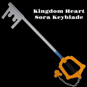 Handmade Kingdom Hearts Sora Keyblade: Stainless Steel Cosplay Prop with Display Stand