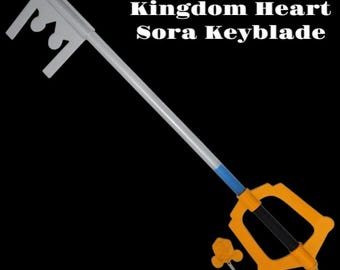 Handmade Kingdom Hearts Sora Keyblade: Stainless Steel Cosplay Prop with Display Stand